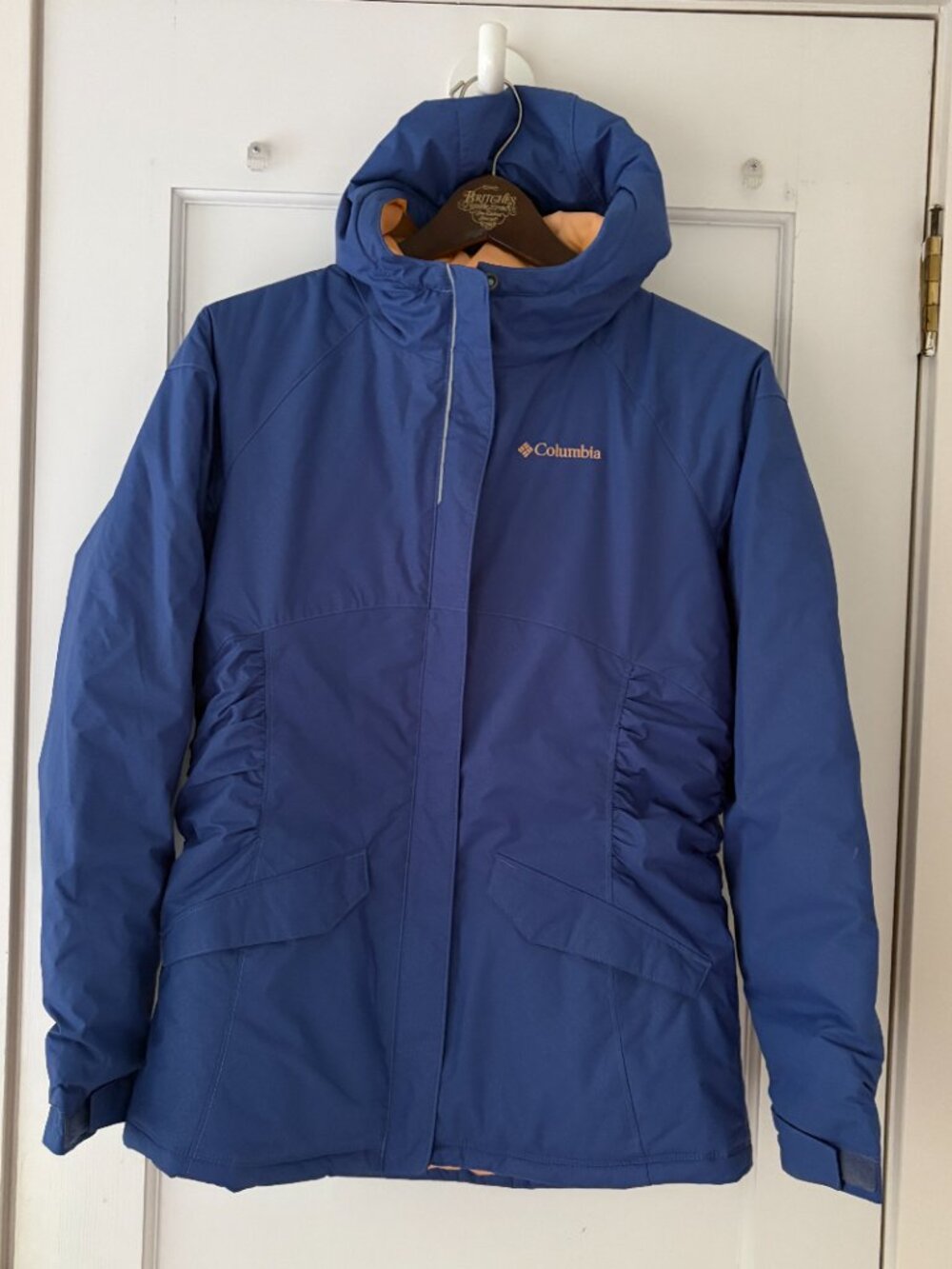 Columbia Razzmadazzle Hooded Jacket Girls Size Large Blue - Picture 2 of 7